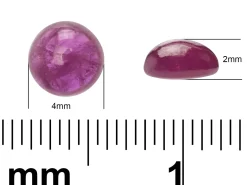 Ruby, Round Cabochon, 4mm