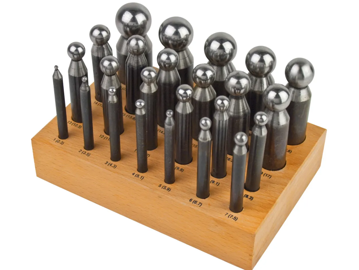 Set Of 24 Steel Doming Punches, Value Range