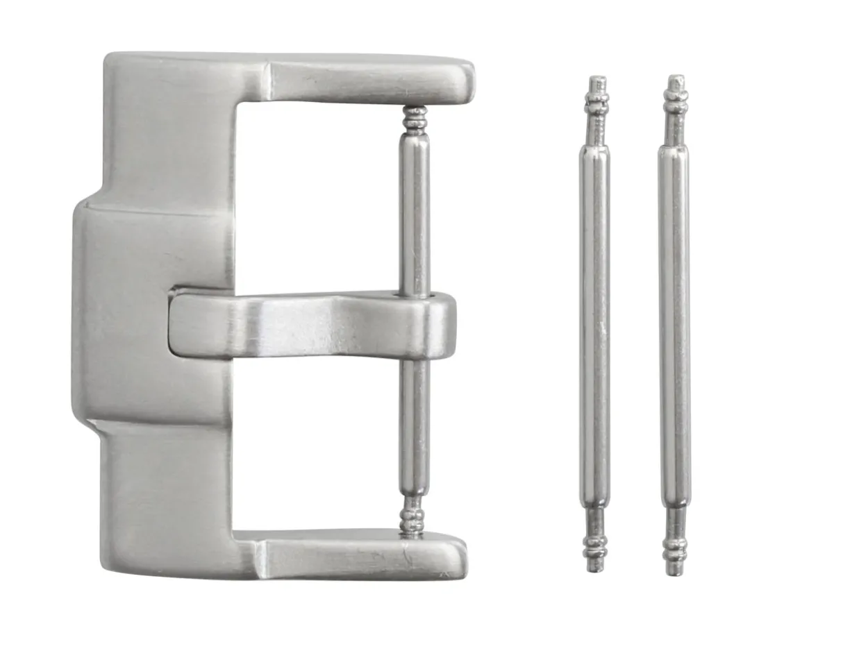 Silver Brushed Buckle 20mm