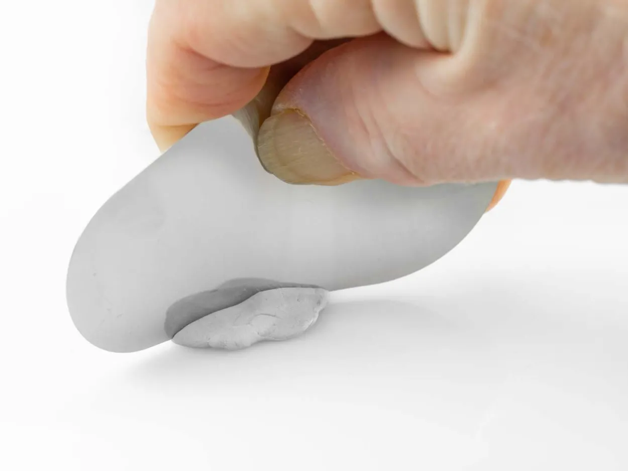 Silver Clay Drop Shape Flexible Clay Cutter