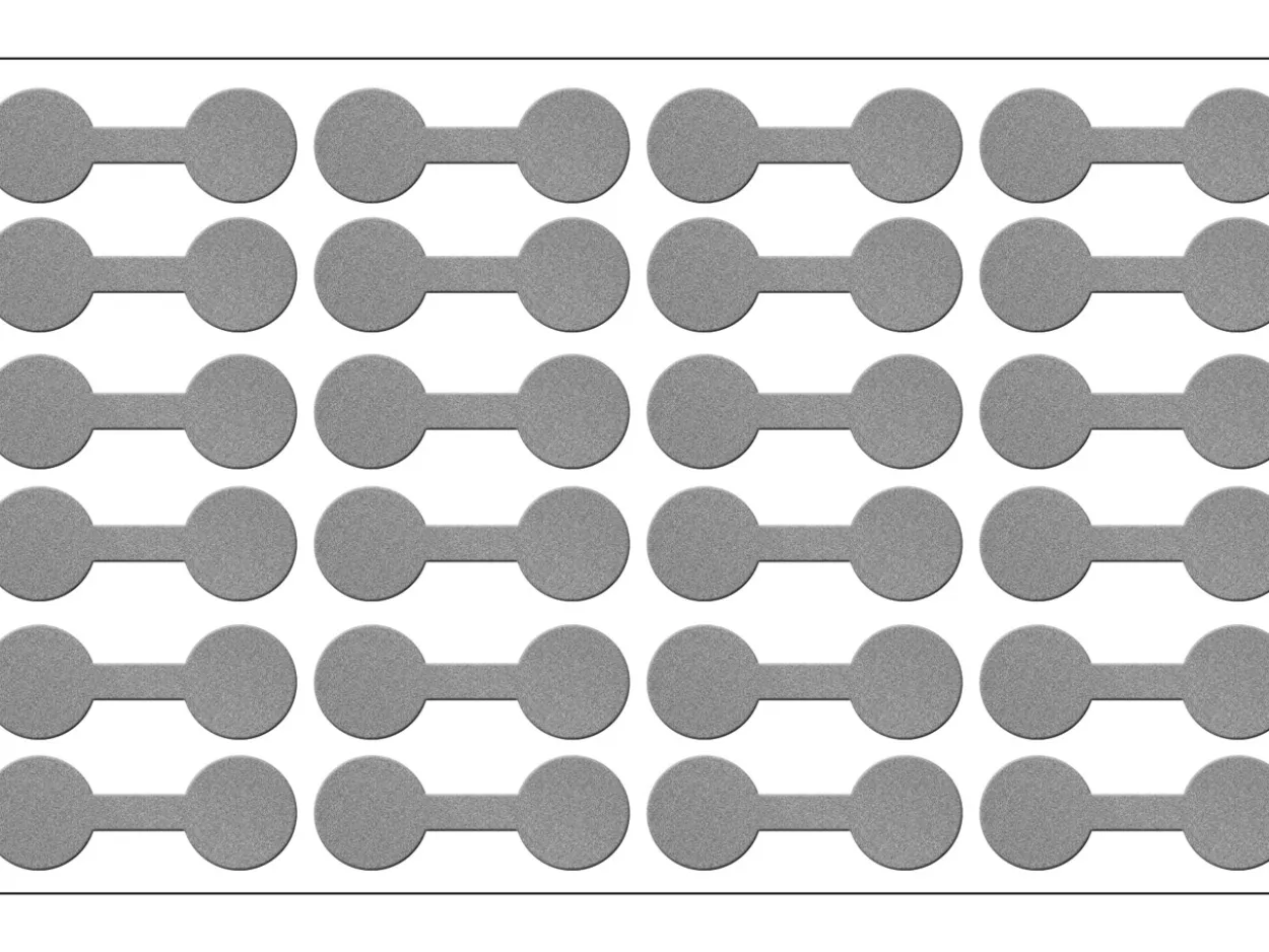 Silver Dumbbell Jewellery Labels Pack of 144 12mm X 35mm