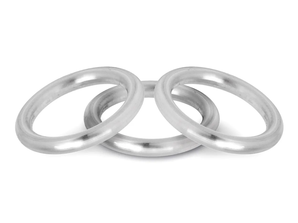 Silver Halo Wedding Ring 3.0mm, Size M, 4.5g Heavyweight, Hallmarked, Wall Thickness 3.00mm, 100% Recycled Silver