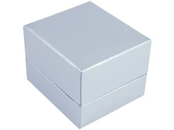 Silver Leatherette Ring Box