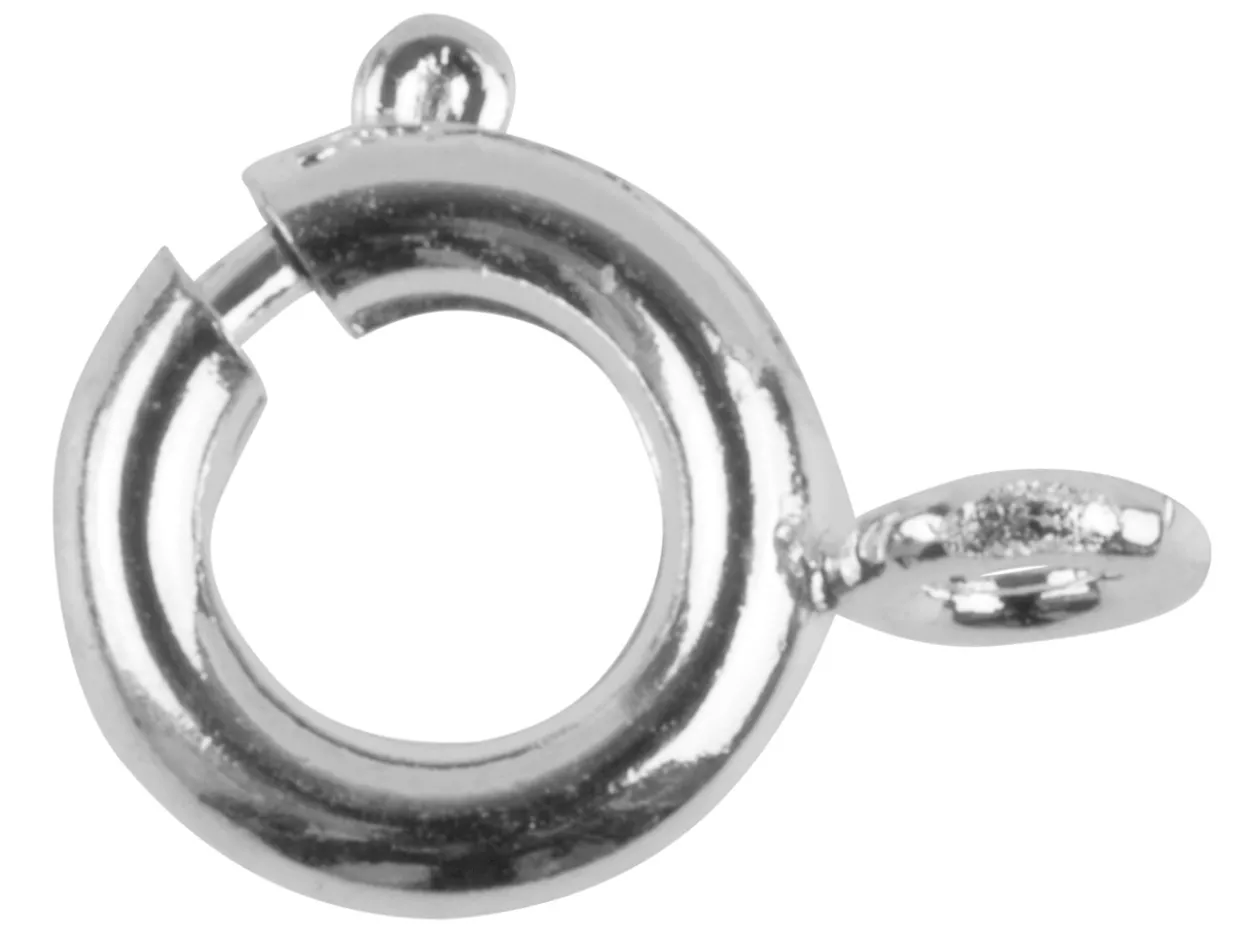 Silver Plated Bolt Rings 7mm Pack of 10