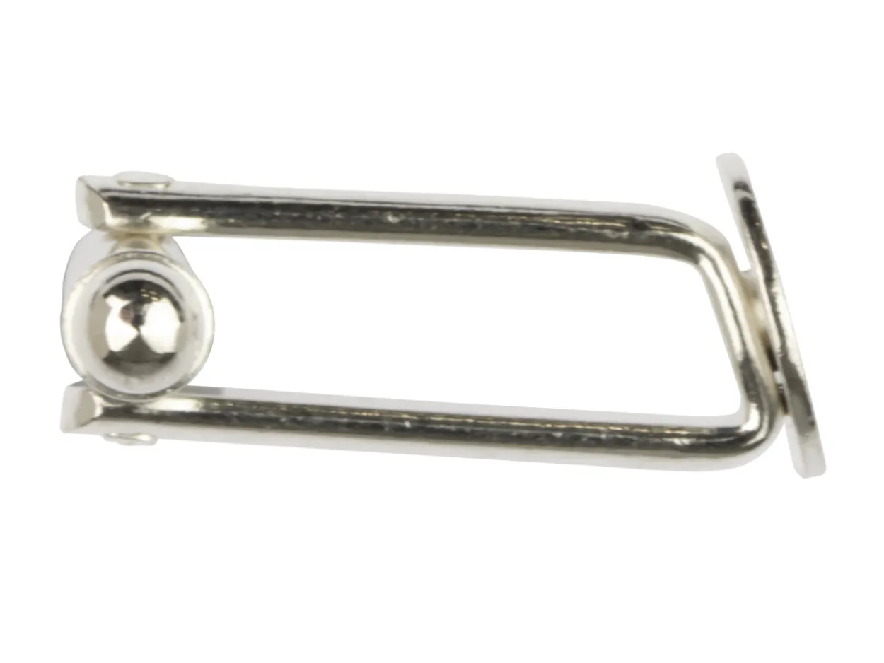 Silver Plated Cufflink With 9mm Flat Pad Pack of 6