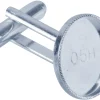 Silver Plated Cufflink With Millgrain Cup 15mm Round Pack of 6