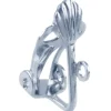 Silver Plated Fan Ear Clip Fitting With Open Ring Pack of 10