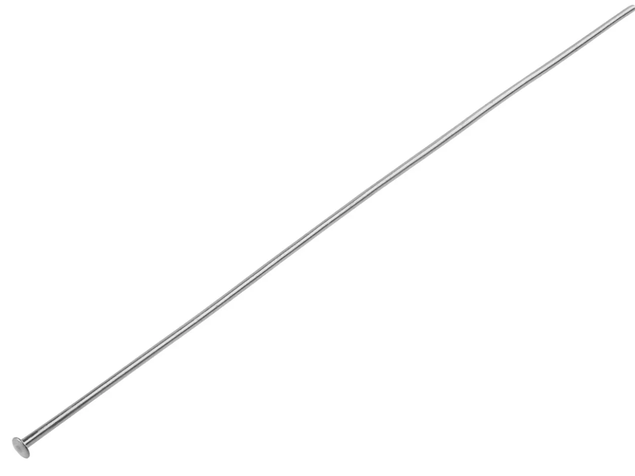 Silver Plated Head Pins 75mm Pack of 50
