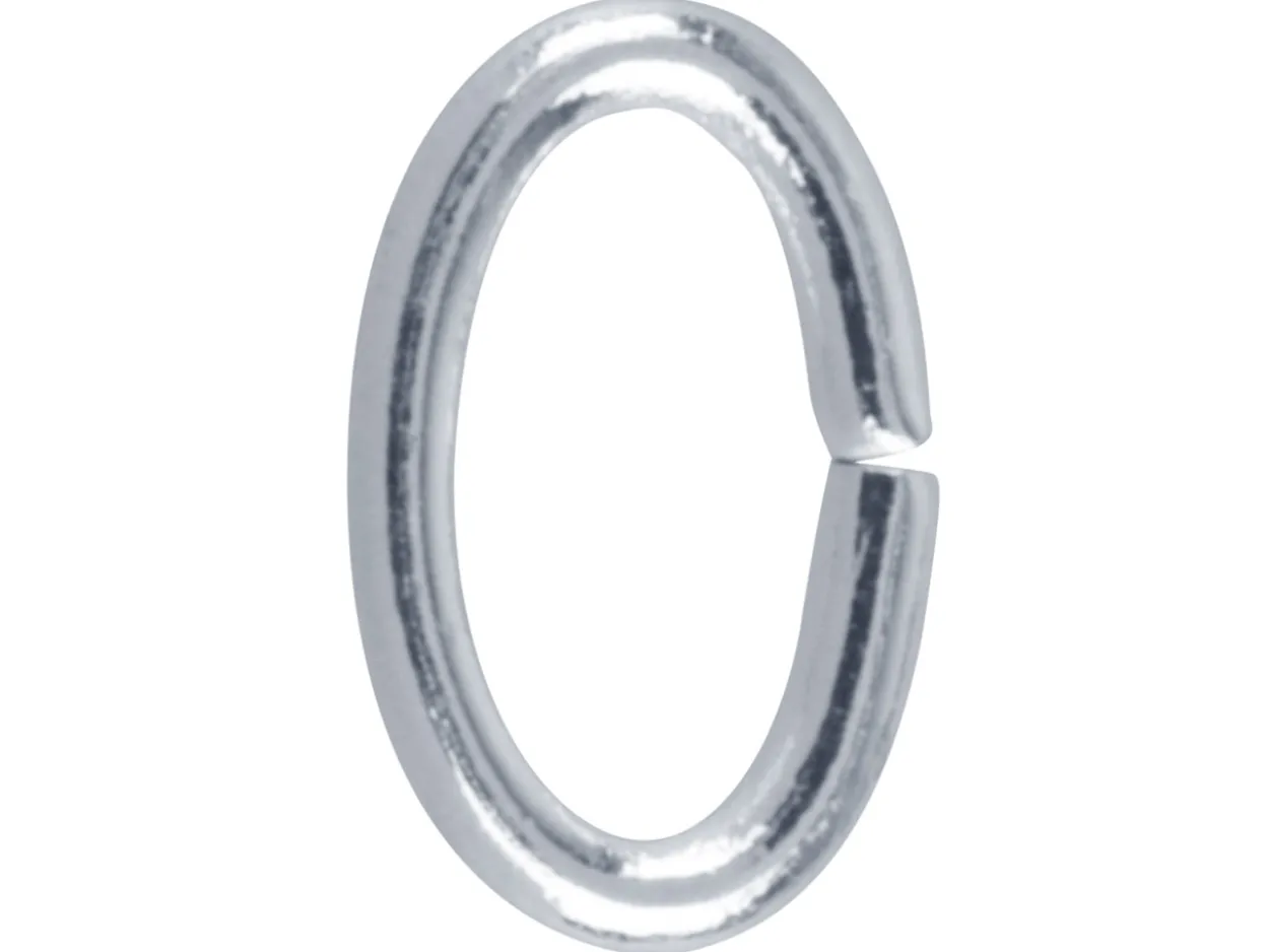 Silver Plated Jump Ring Oval 9.4mm Pack of 100