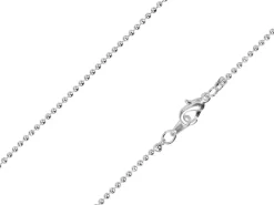 Silver Plated 1.5mm Ball Chain 18"/45cm Unhallmarked