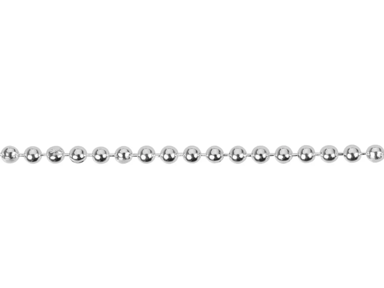 Silver Plated 1.5mm Ball Chain 18"/45cm Unhallmarked