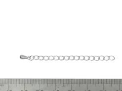 Silver Plated 2.7mm Extension Chain 2.2"/5.5cm With Dropper Small Unhallmarked