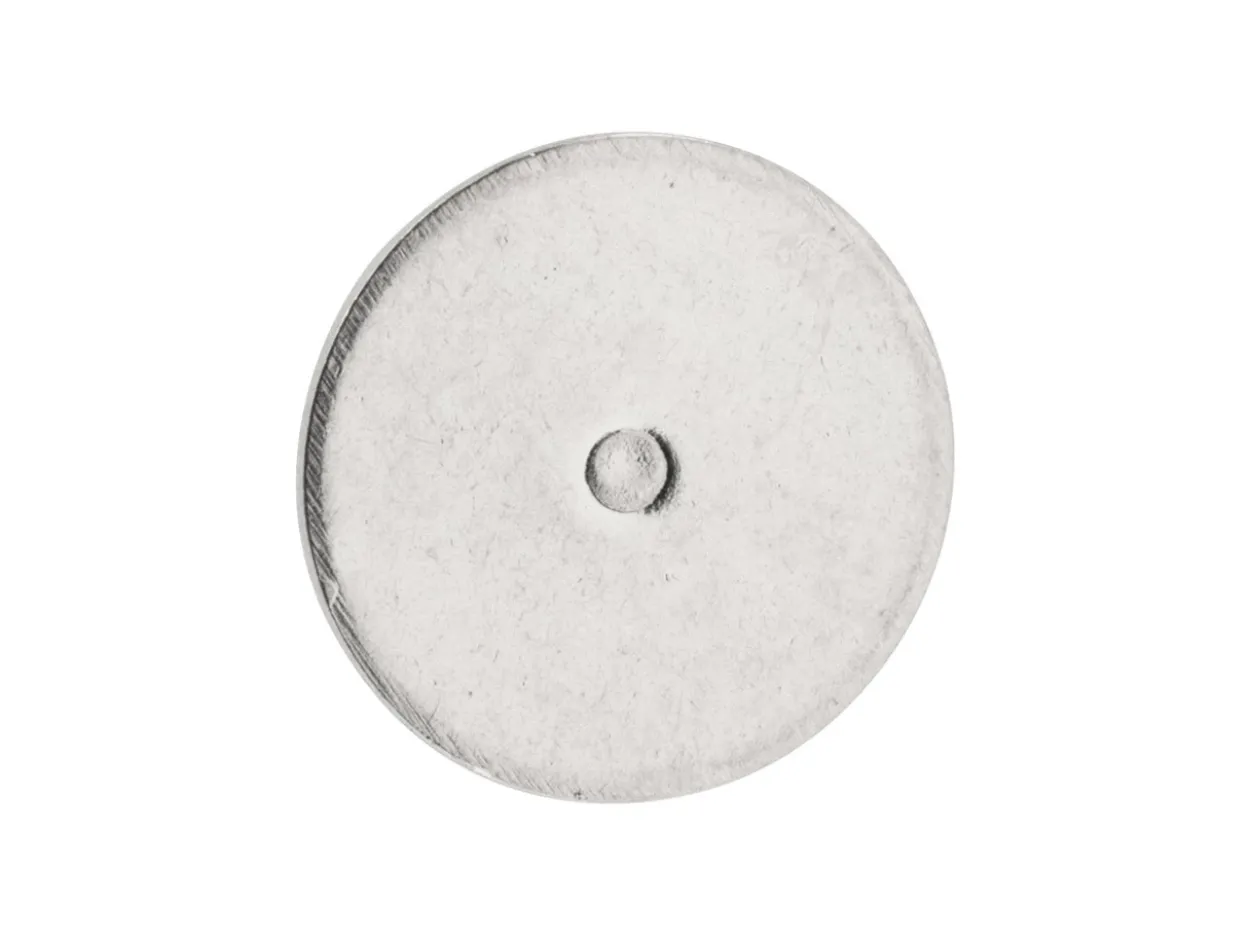 Silver Plated 11mm Flat Disc And Post, Pack of 10