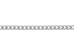 Silver Plated 6.0mm Open Curb Chain Loose 1 Metre Length Unhallmarked