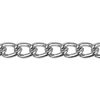 Silver Plated 5.4mm Open Curb Chain Loose 1 Metre Length Unhallmarked
