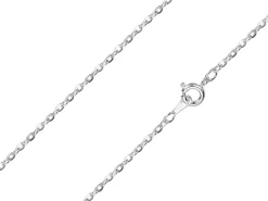 Silver Plated 2.0mm Oval Trace Chain 18"/45cm Unhallmarked