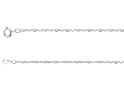 Silver Plated 2.0mm Oval Trace Chain 18"/45cm Unhallmarked