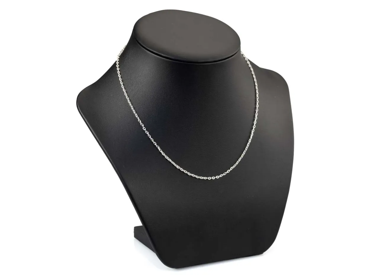 Silver Plated 2.0mm Oval Trace Chain 18"/45cm Unhallmarked