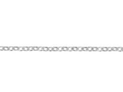 Silver Plated 1.6mm Oval Trace Chain 18