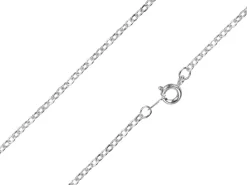 Silver Plated 2.3mm Oval Trace Chain 18"/45cm Unhallmarked