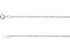 Silver Plated 2.3mm Oval Trace Chain 18"/45cm Unhallmarked