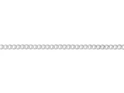 Silver Plated 1.2mm Round Curb Chain 16