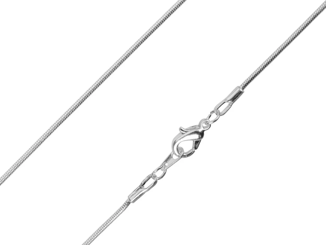 Silver Plated 1.1mm Round Snake Chain 18"/45cm Unhallmarked