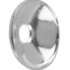 Silver Plated Plain Bead Cap 4mm Pack of 25