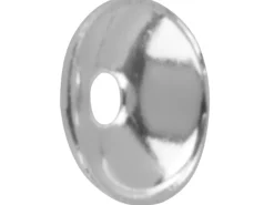 Silver Plated Plain Bead Cap 4mm Pack of 25
