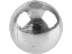 Silver Plated Plain Round 4mm 2 Hole Beads Pack of 50