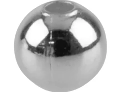 Silver Plated Plain Round 3mm 2 Hole Beads Pack of 50
