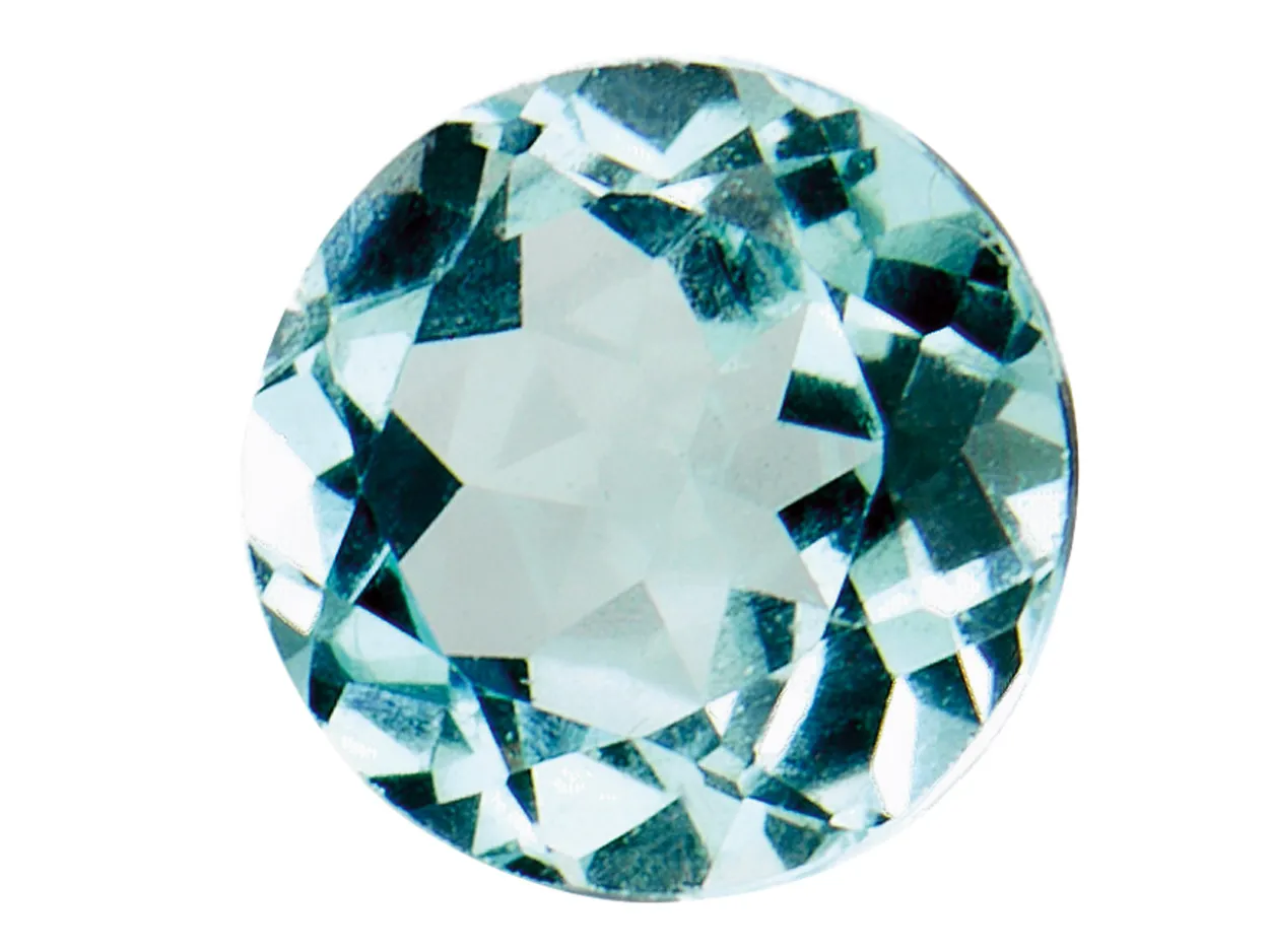 Sky Blue Topaz, Round, 2mm, Treated