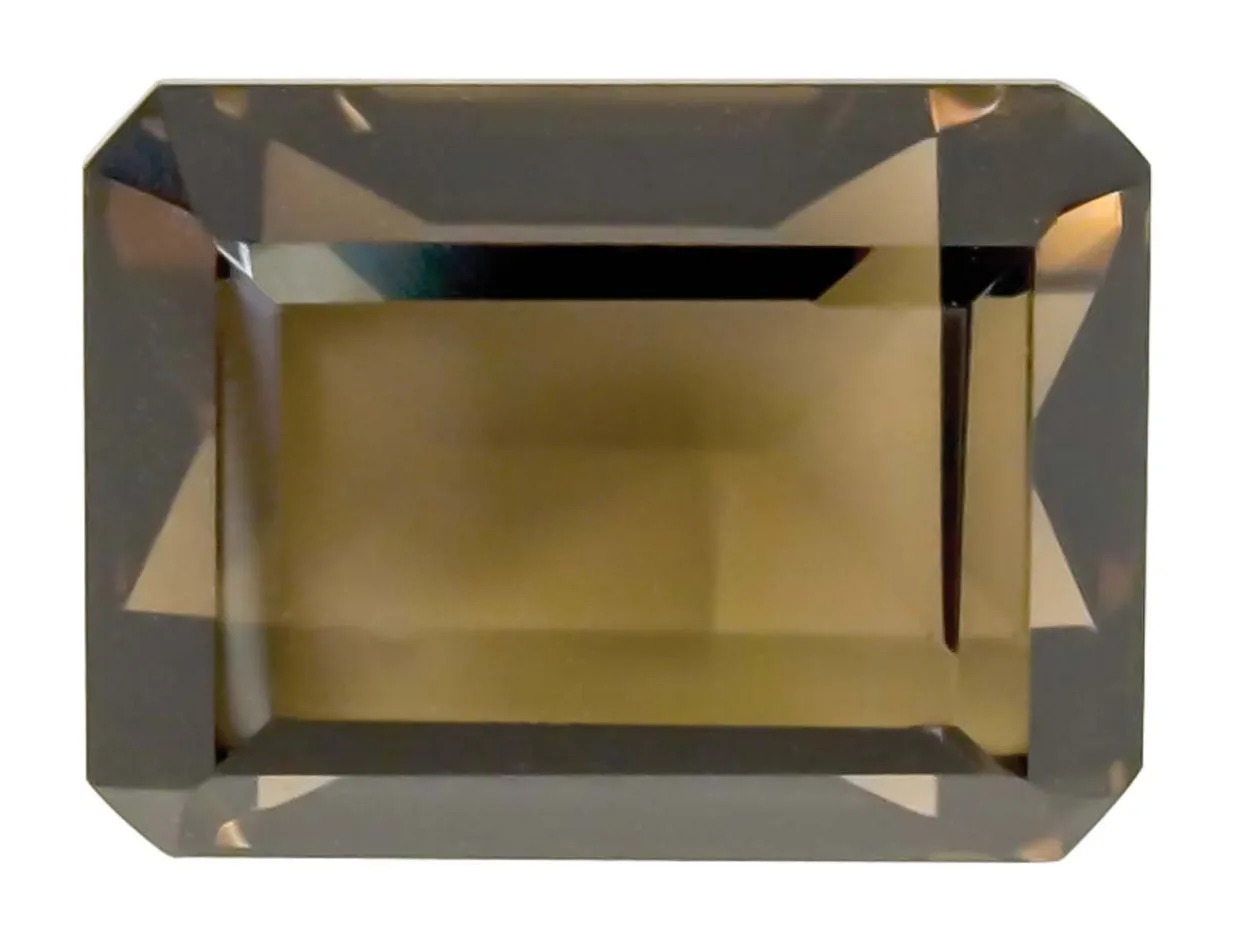 Smokey Quartz, Octagon, 16x12mm