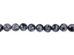 Snowflake Obsidian Semi Precious Round Beads 10mm,16" Strand