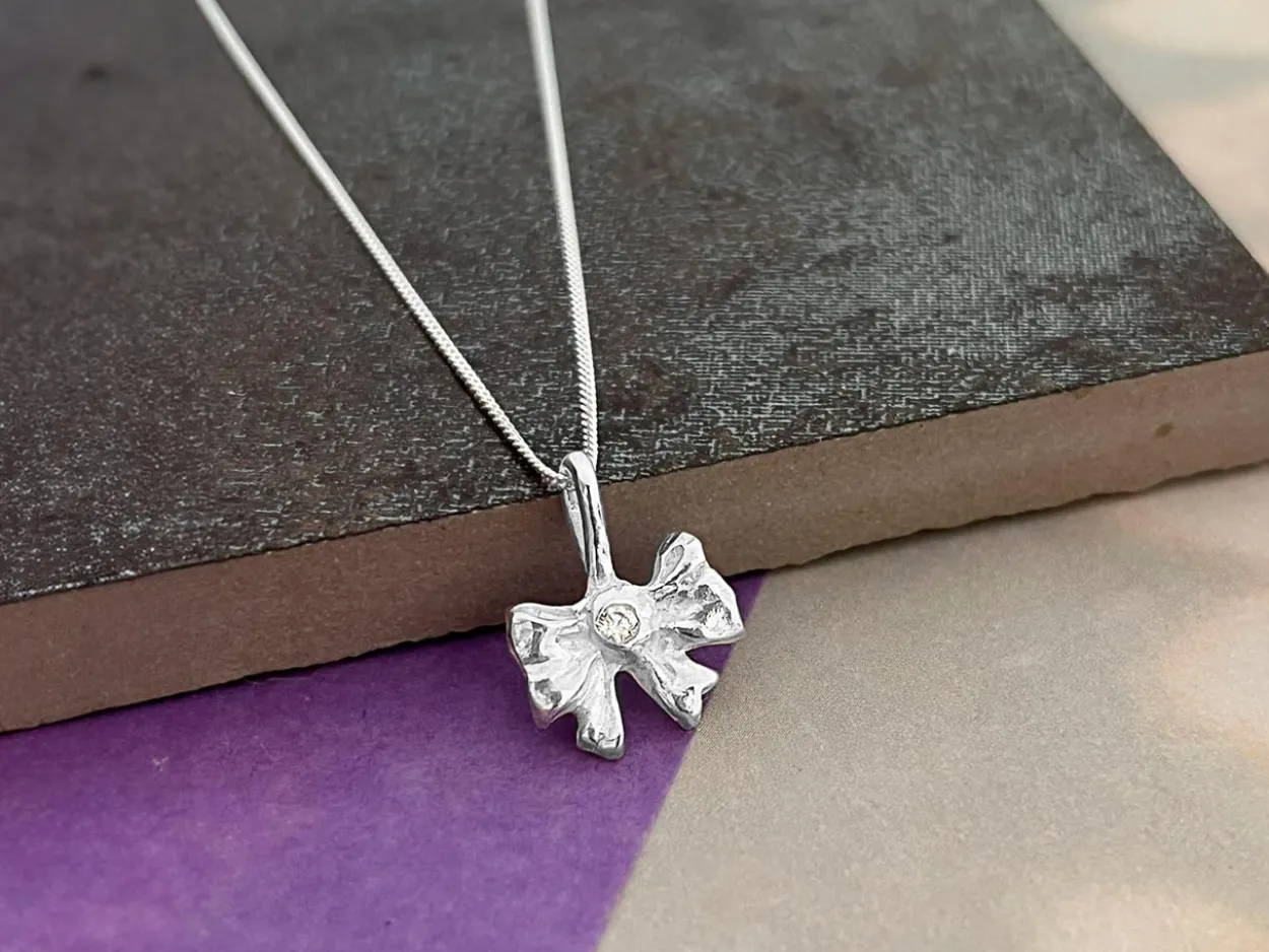 Sparkly Silver Clay Bow Pendant Project