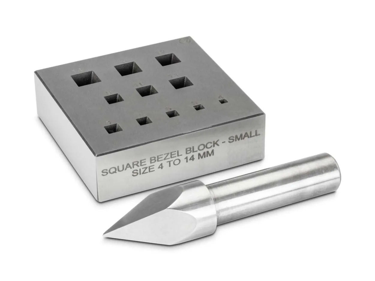 Square Bezel Block 4.0mm To 14.0mm Holes 17°