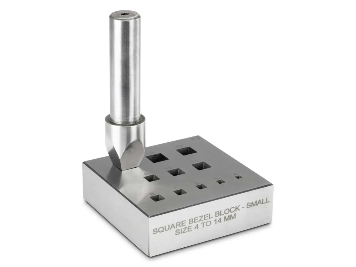 Square Bezel Block 4.0mm To 14.0mm Holes 17°
