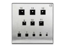 Square Bezel Block 4.0mm To 14.0mm Holes 17°