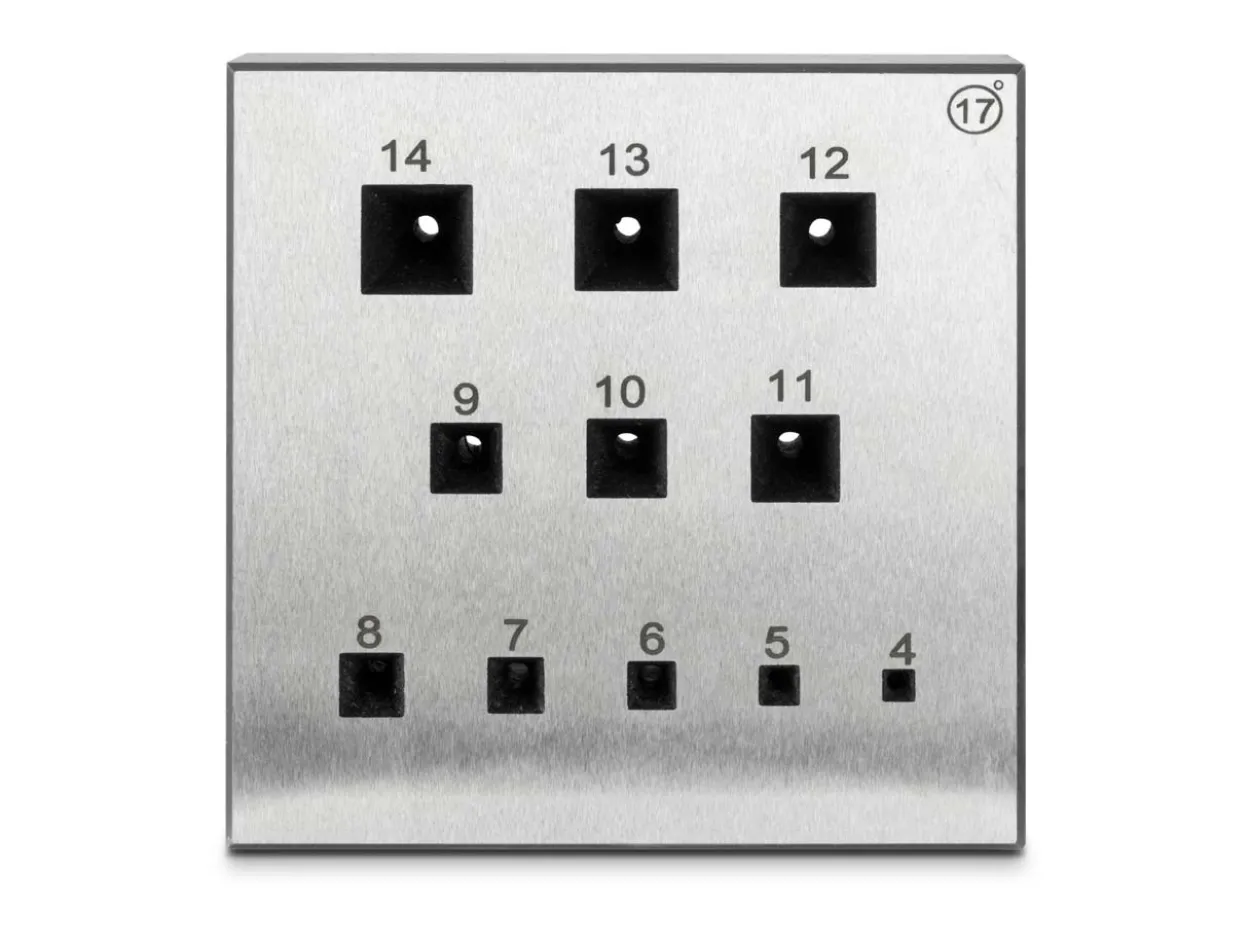 Square Bezel Block 4.0mm To 14.0mm Holes 17°