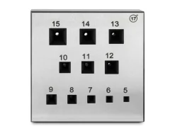 Square Bezel Block 5.0mm To 15.0mm Holes 17°
