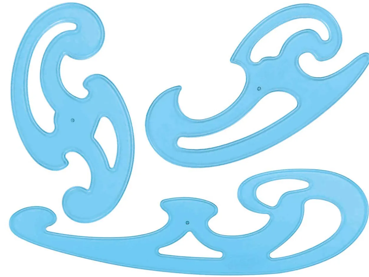 Staedtler Mars French Curves, Set Of 3 Curved Shapes