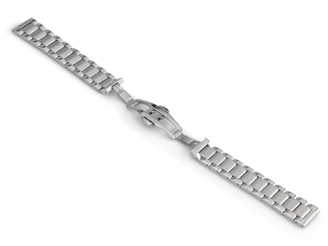 Stainless Steel Watch Bracelet, Centre Clasp, 18mm