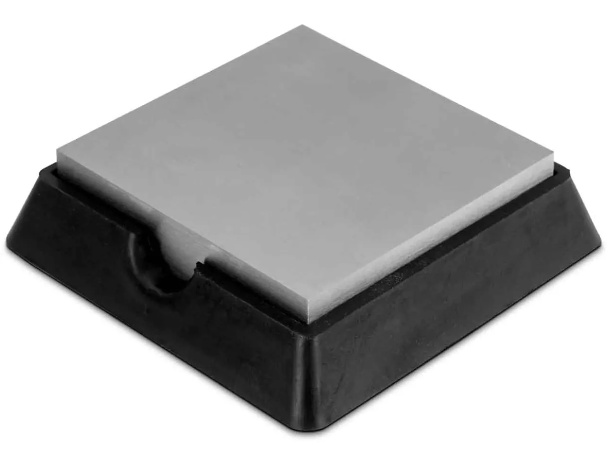 Steel Bench Block With Rubber, 101mm X 101mm