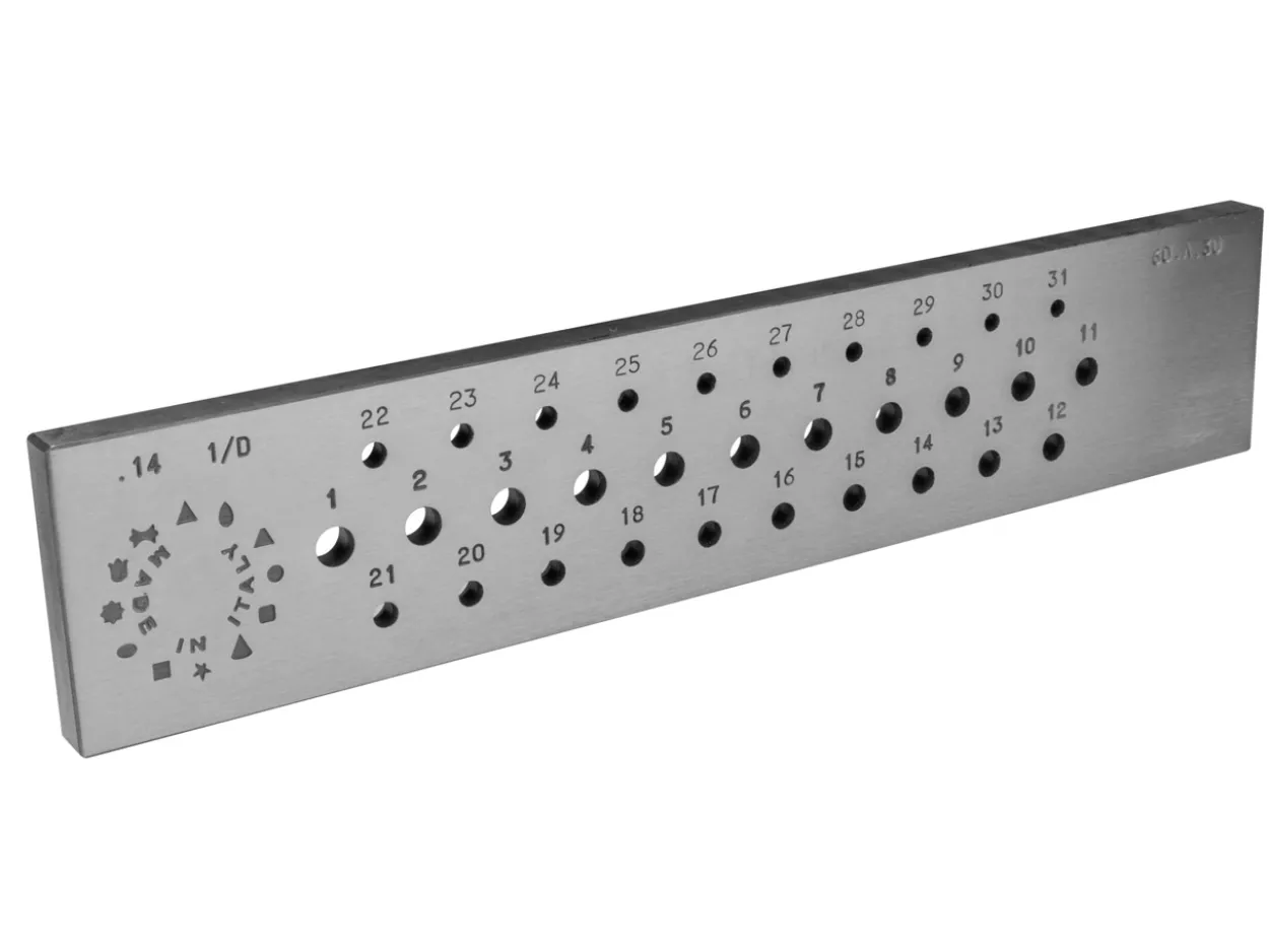 Steel Round Drawplate, 3.0mm - 6.0mm, 31 Hole