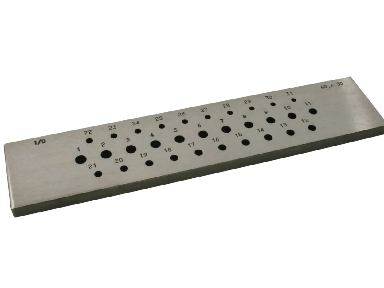 Steel Round Drawplate, 0.5mm - 4.0mm, 40 Hole