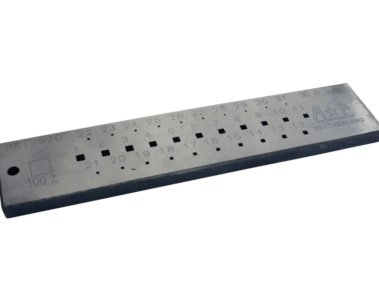 Steel Square Drawplate, 0.5mm - 3.0mm, 31 Hole
