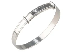 Sterling Silver Adjustable Plain Childs Bangle