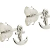 Sterling Silver Anchor Stud Earrings