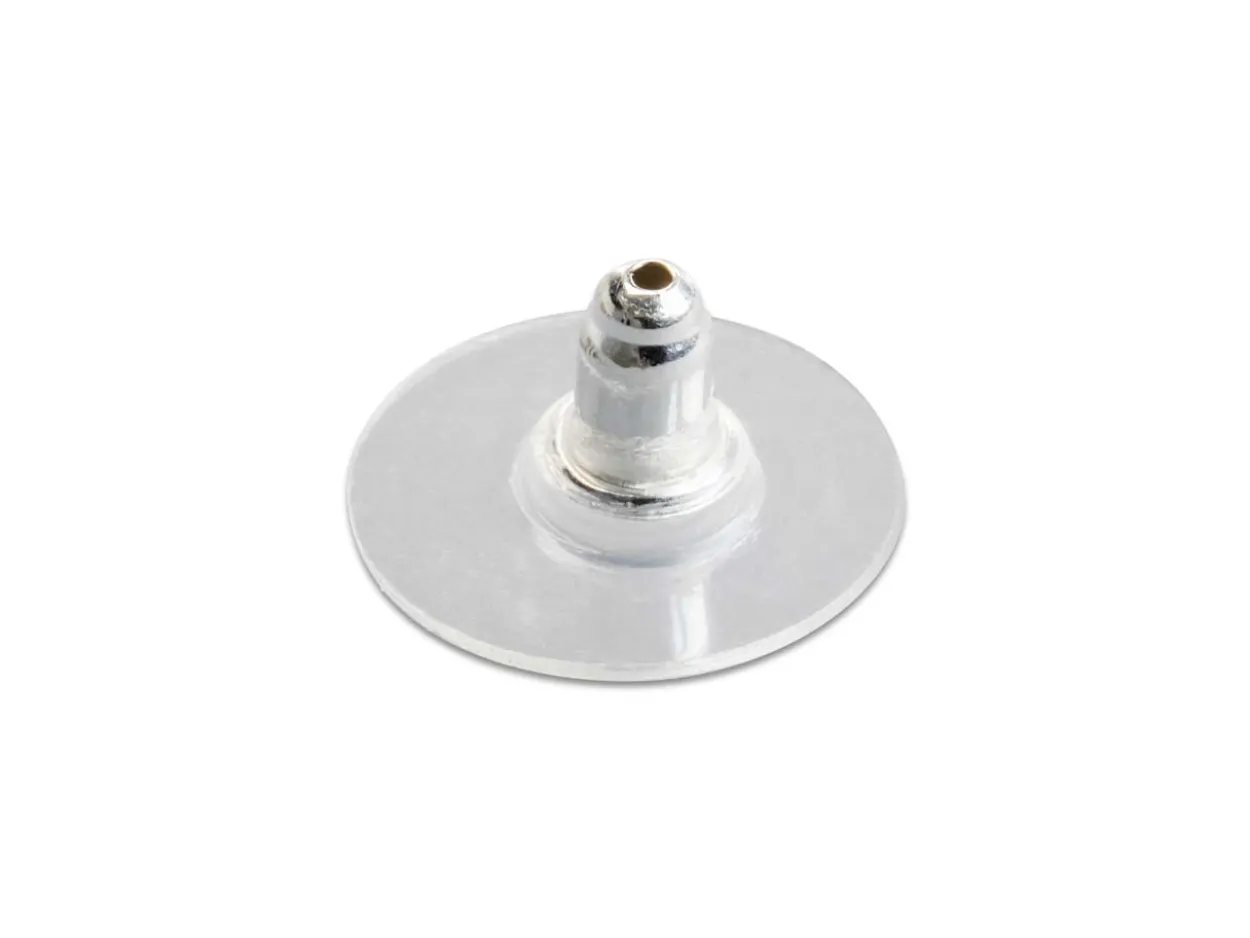 Sterling Silver And Plastic Ear Stud Back Pack of 10, 12mm