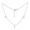 Sterling Silver Anklet With Pearl Accent Drop